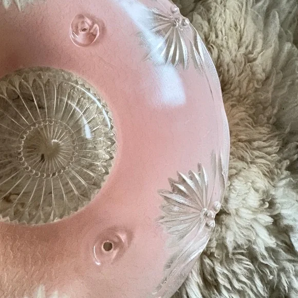 Charming Pink Bedroom Glass Ceiling Light Shade Art Deco Ceiling Light Shade - Picture 4 of 14